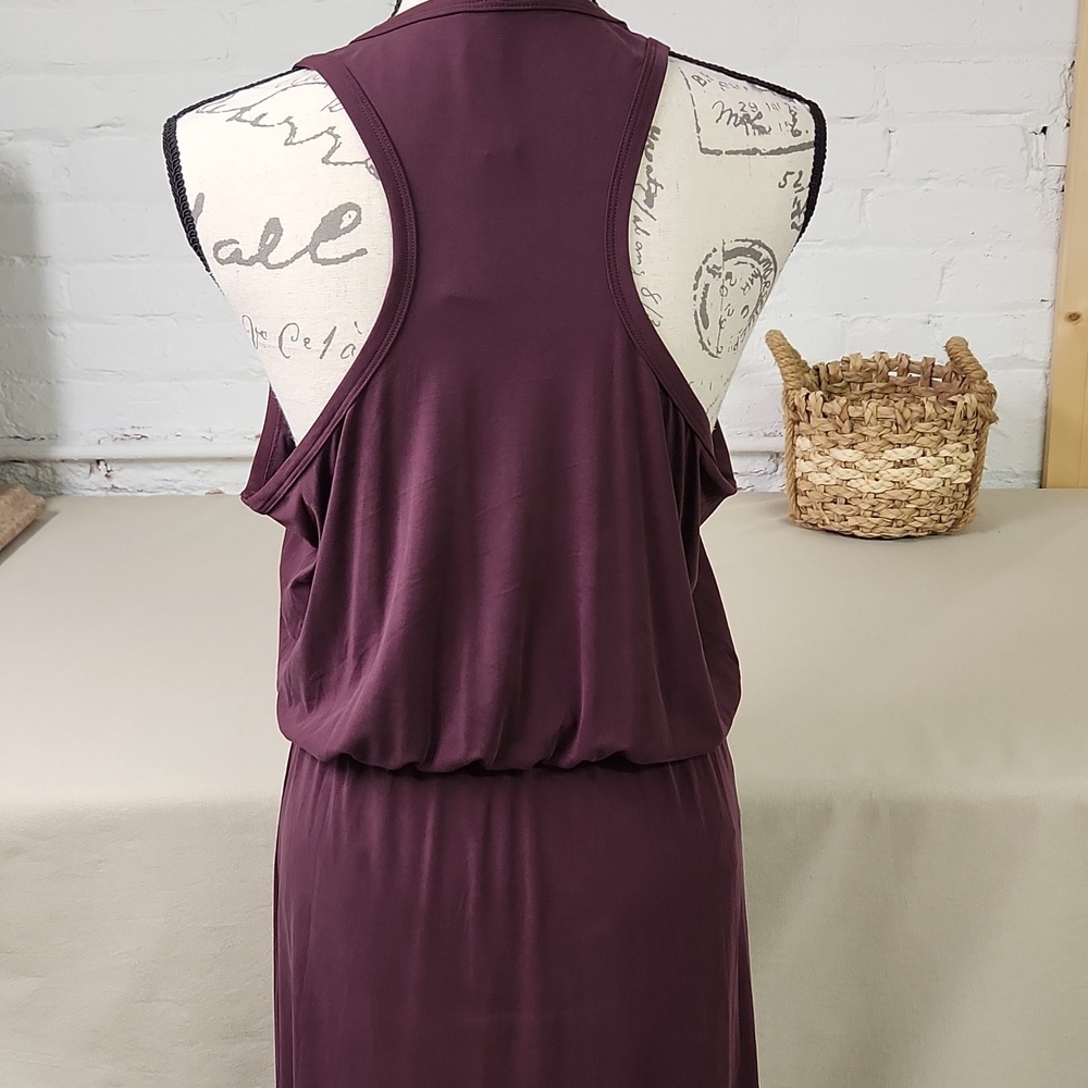 Anthropologie Dolan Left Coast Sleeveless Draped Maxi Dress in a plum Sz MED NWT - Picture 6 of 12